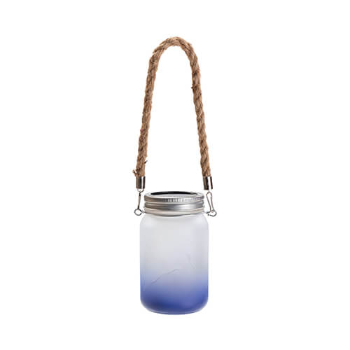 Lampionglas mit Solardeckel und LED Leuchte inkl. Wunschdruck