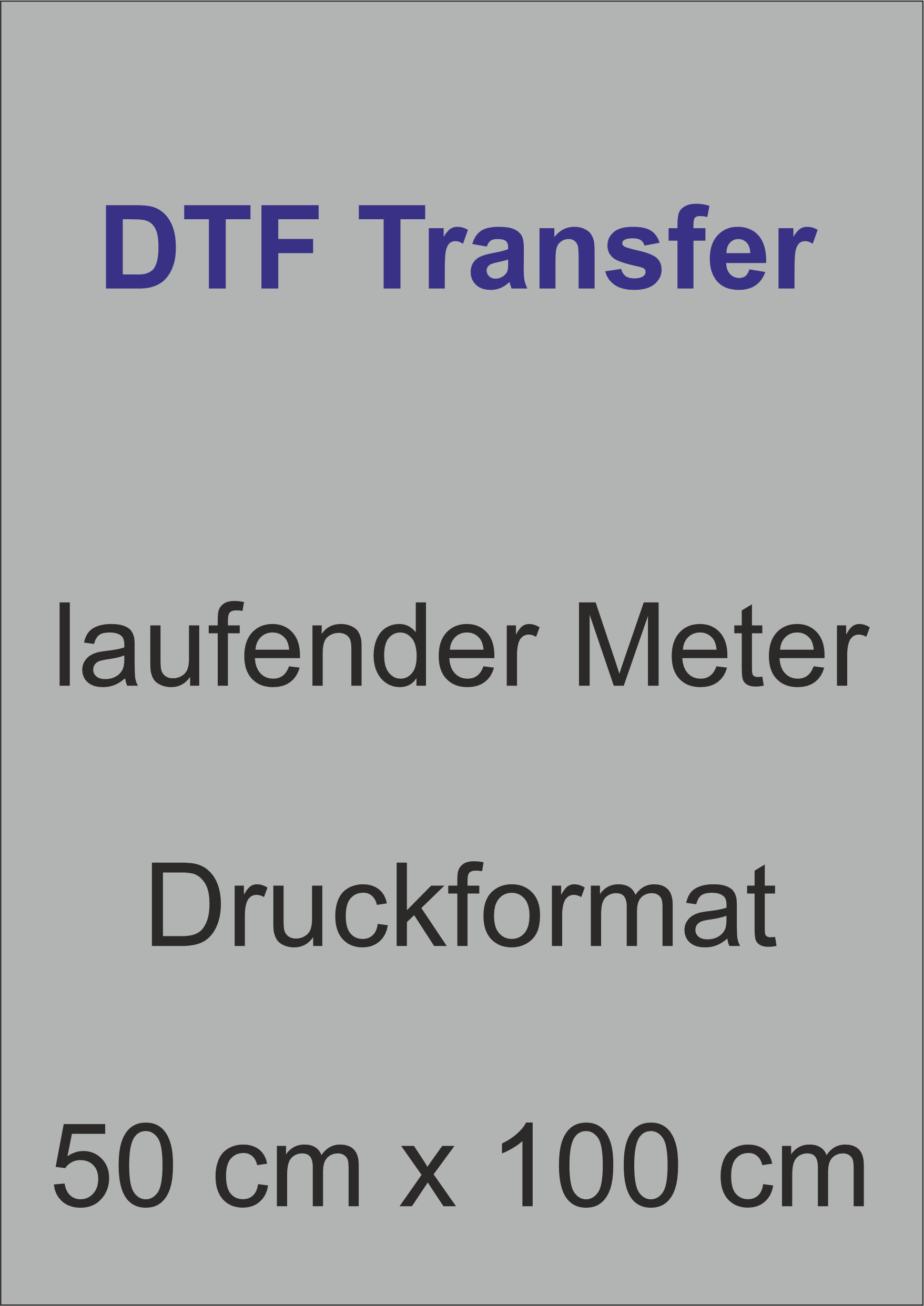 DTF Transfer 50 cm x 100 cm