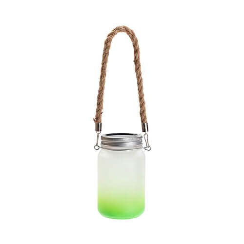 Lampionglas mit Solardeckel und LED Leuchte inkl. Wunschdruck