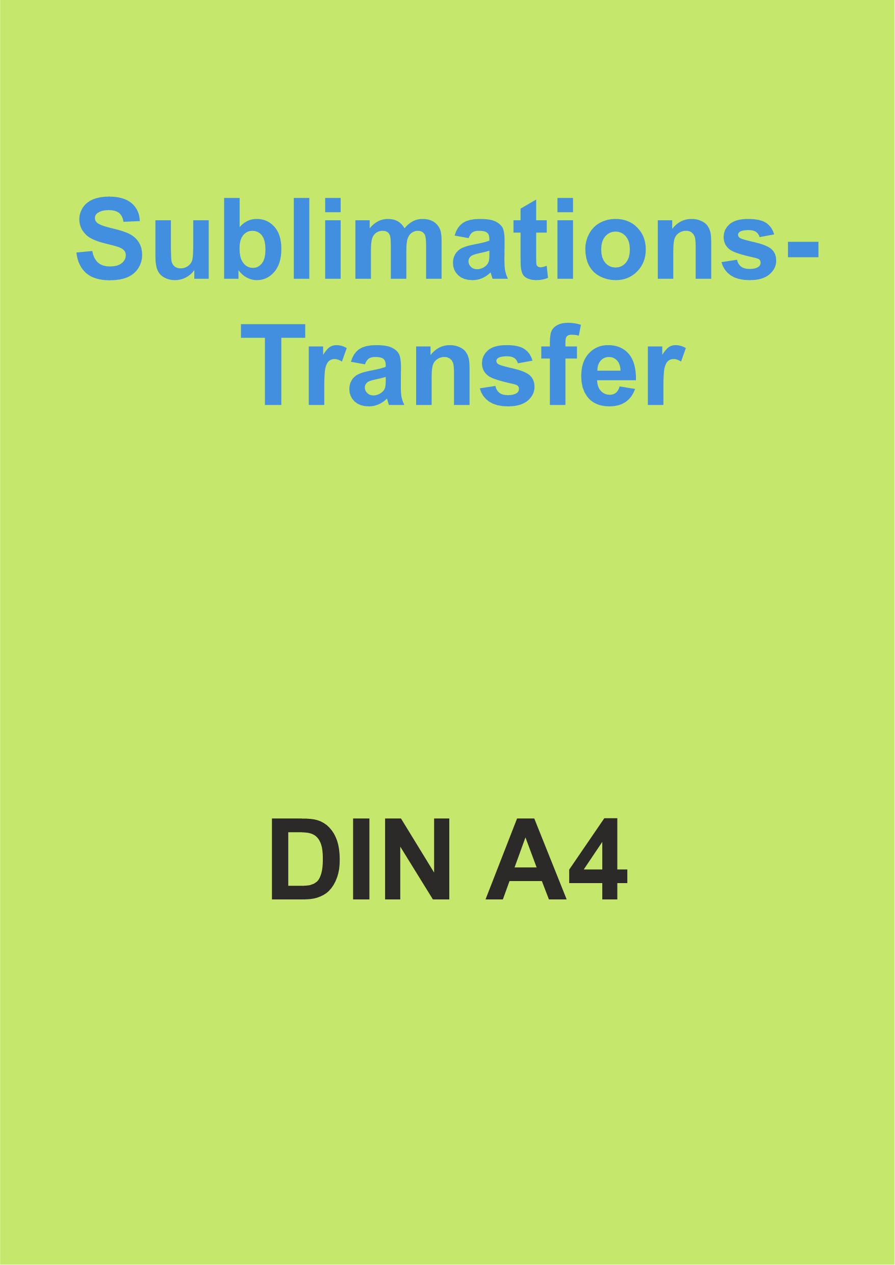 Sublimationstransfer DIN A4 bedruckt 