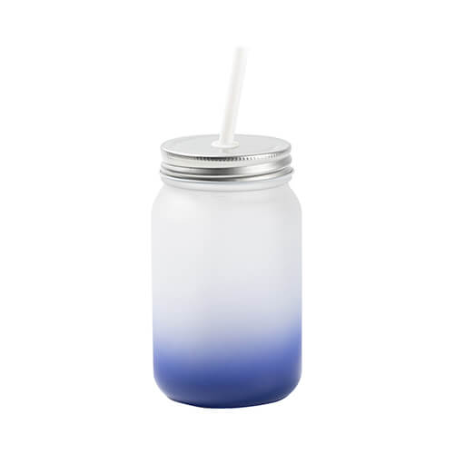 Mason Jar Glas mit Deckel und Trinkhalm inkl. Wunschdruck