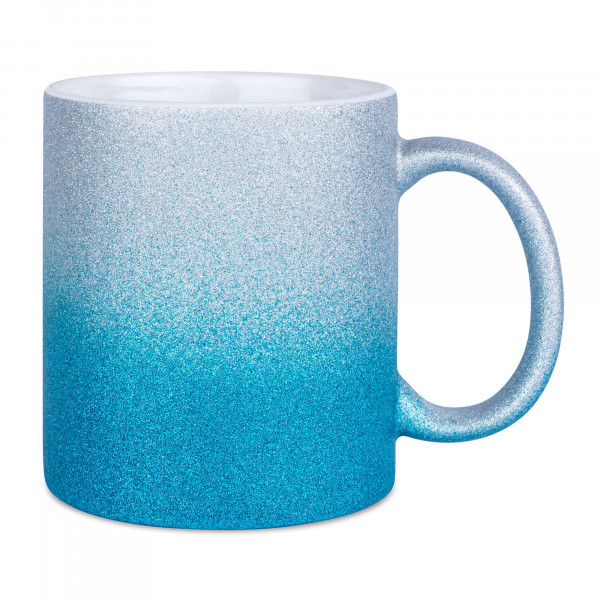 Glitzertasse mit Farbverlauf inkl. Wunschdruck  